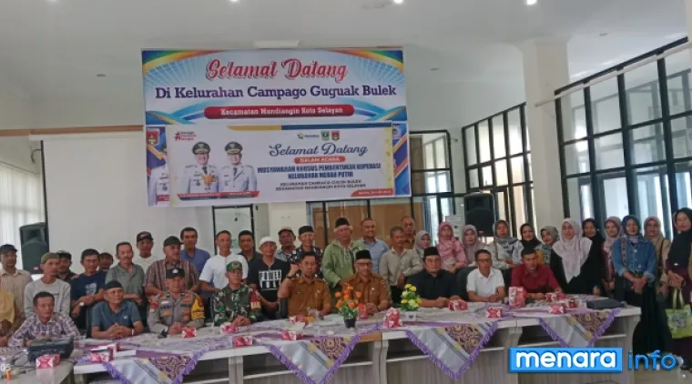 Rapat pendirian Koperasi Kelurahan Merah Putih Campago Guguak Bulek