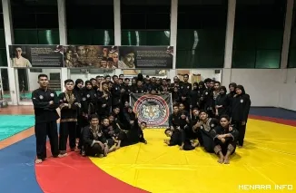 Perguruan Silat Harimau Minangkabau, foto bersama saat latihan