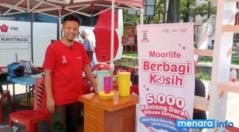 Moorlife Bukittinggi bekerjasama dengan PMI Bukittinggi adakan donor darah dengan reward berupa bingkisan menarik, Minggu (21/9)