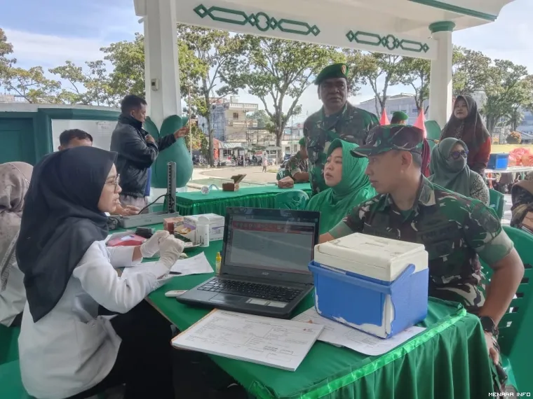 Dandim 0304/ Agam Letkol Inf. Slamet Dwi Santoso, SIP., ikut serta donor darah